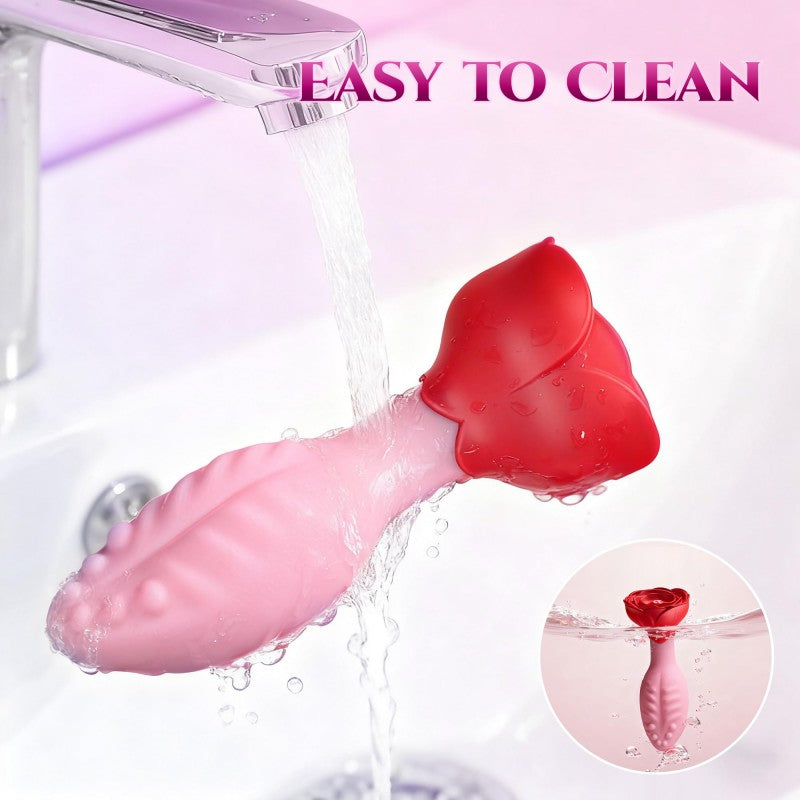 9 Vibration & Rotation Remote Control Anal Toys with Rose Base Butt Plug