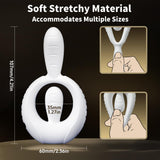 9 Vibrations App Control Dual-Rabbit Vibrating Cock Ring Couples Sex Toys Penis Ring Vibrator Clit Stimulator