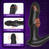 9 Wiggling & Swaying & Vibrating Prostate Massager with Cock Ring