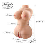 Propinkup Realistic Sex Doll | 5.01lb 3D Channel Male Masturbation Toy with Lifelike Boobs & Butt