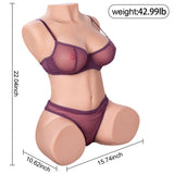 42.99lb Dania Realistic Sex Doll with 3D Texured Vigina Lifelike Plump Breast Dual Channels