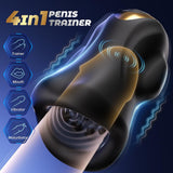 AI App Male Masturbator Penis Trainer 3 Motors 9 Modes Penis Vibrator Male Sex Toys for Men Glans Vibrator