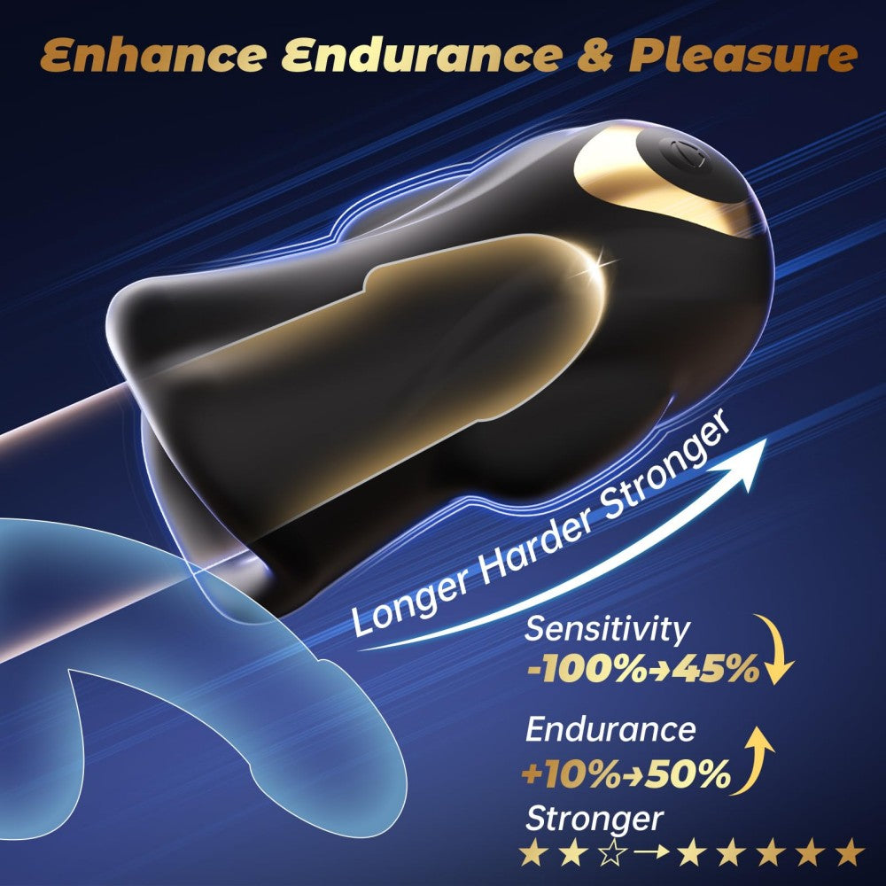 AI App Male Masturbator Penis Trainer 3 Motors 9 Modes Penis Vibrator Male Sex Toys for Men Glans Vibrator