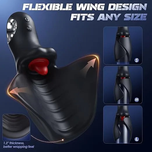 AI Smart APP Control 10 Licking & Vibrating Modes Glans Trainer