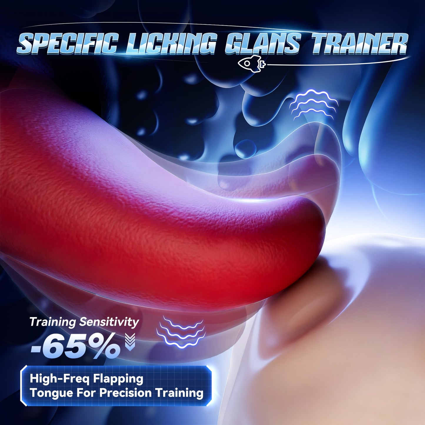 AI Sync App Control 10 Licking Vibrating Modes & 3 Motors Stroker Penis Vibrator
