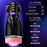 AI Sync App Control 9 Sucking & 9 Vibrating 3 Sleeves Sets Male Masturbator Sex Toys