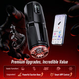 AI Sync Male Masturbator Stroker with 7 Thrusting Rotating & 7 Vibrating Licking Modes, Hands-Free Sex Machine