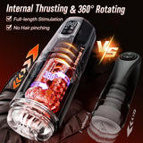 AI Sync Male Masturbator Stroker with 7 Thrusting Rotating & 7 Vibrating Licking Modes, Hands-Free Sex Machine