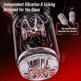 AI Sync Male Masturbator Stroker with 7 Thrusting Rotating & 7 Vibrating Licking Modes, Hands-Free Sex Machine