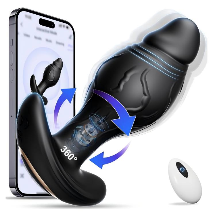 APP AI Control Anal Plug Sex Toys Vibrator 360° Rotating Vibrating Butt Plug Stimulate Prostate Massager