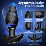 APP AI Control Anal Plug Sex Toys Vibrator 360° Rotating Vibrating Butt Plug Stimulate Prostate Massager