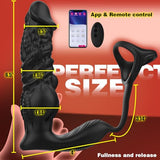 Monster Anal Toys  6-in-1 Thrusting Prostate Massager APP And Reomte Control  Anal Vibrator for Men