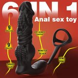 Monster Anal Toys  6-in-1 Thrusting Prostate Massager APP And Reomte Control  Anal Vibrator for Men