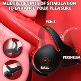 APP Contro 10 Pattern Vibrations Balls Dense Tickler Vibrating Penis Ring