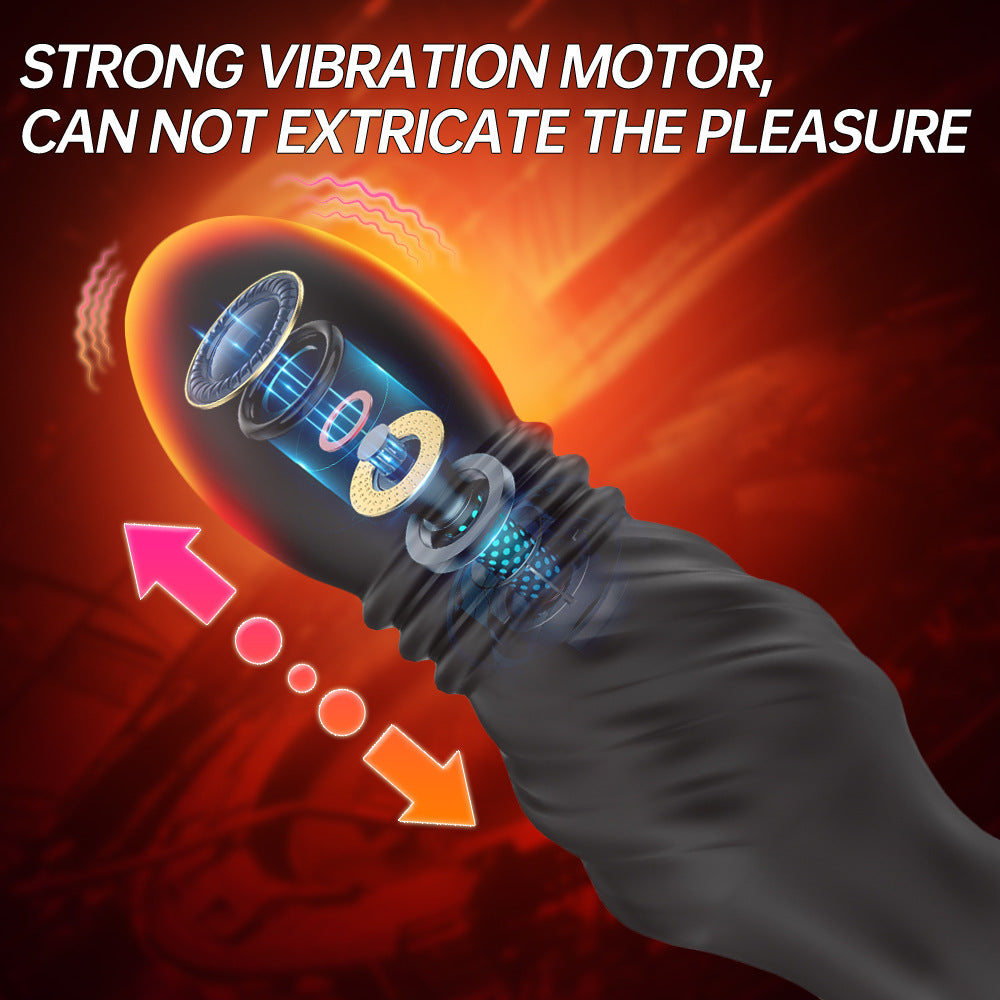 APP Control 10 Vibrating and Thrusting Modes Prostate Massager Anal Vibrator with Cock Ring Thrusting Dildo Vibrator Sex Toys for Men