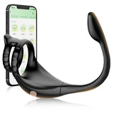 APP-Steuerung 3-in-1-Penis-Cock-Ring mit Multi-Stimulationen, Butt-Plug-Penis-Vibrator 