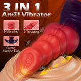 APP Control 5" Thrusting Dildo Fantasy Monster Knot Butt Plug 9 Thrusting & Vibrating Mode Prostate Vibrator