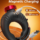 APP Control Adjustable Open Ended Silicone Penis Ring with 10 Vibrations Sex Toy for Couples