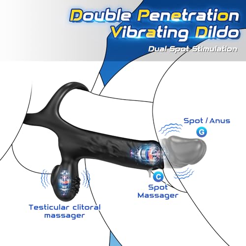 APP Control Anal Dildo Vibrator For Couple Vibrating Strap On Dildo Butt Plug with 10 Vibration Modes, Male Cock Ring Penis Sleeve Vibrator