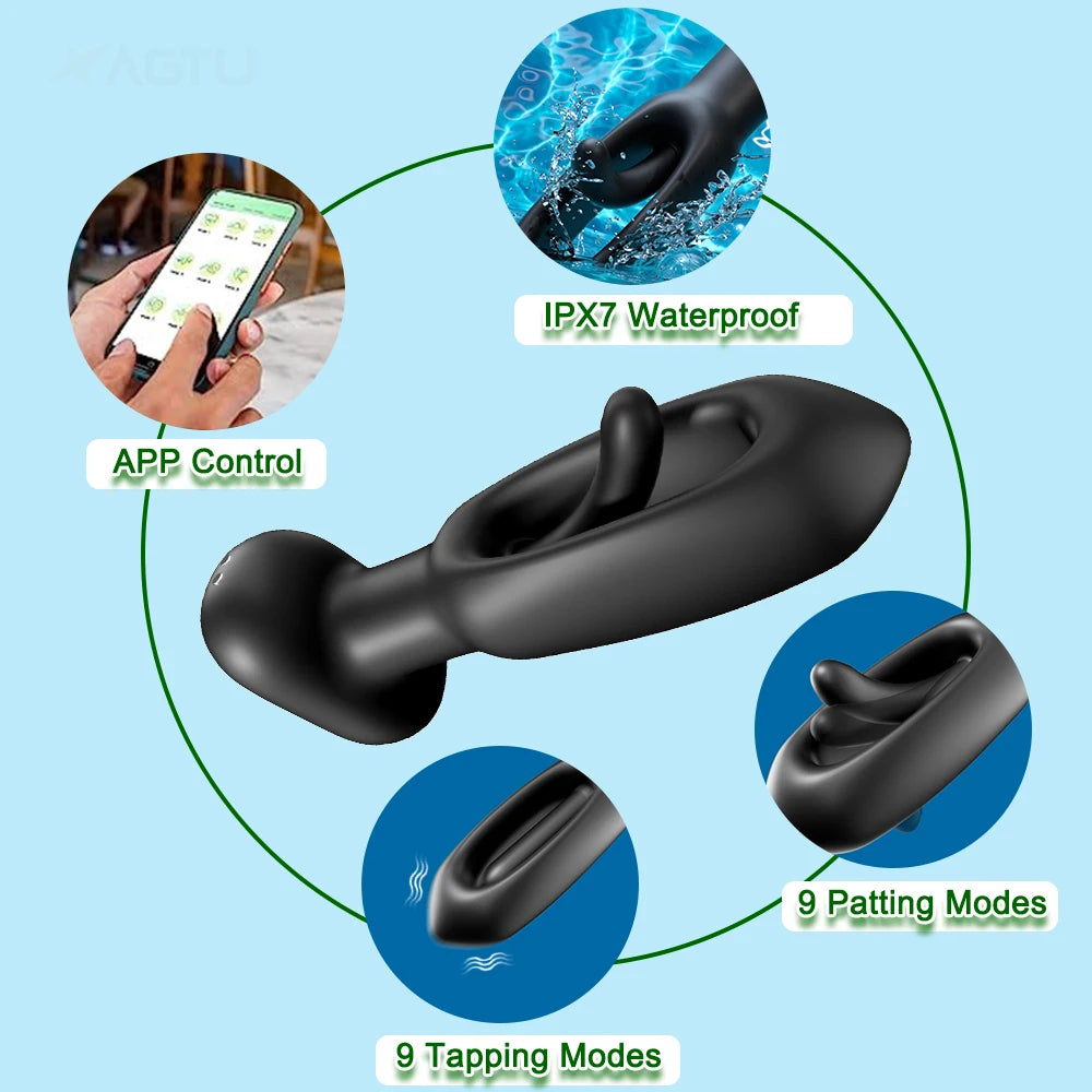 APP Control Butt Plug 9 Tapping 9 Vibrating Anal Plug Pointed Design A propinkup APP Control Butt Plug 9 Tapping 9 Vibrating Anal Plug Pointed Design A propinkup