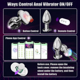 Tapón Anal con Control por aplicación, tapón Anal con luz cardíaca y Control remoto, vibrador Anal, entrenador Anal, masajeador de próstata 