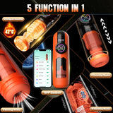 APP Control Heating Male Masturbator 9 Vibrating & Licking & Thrusting & Suck Modes Penis Pump