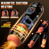 APP Control Heating Male Masturbator 9 Vibrating & Licking & Thrusting & Suck Modes Penis Pump