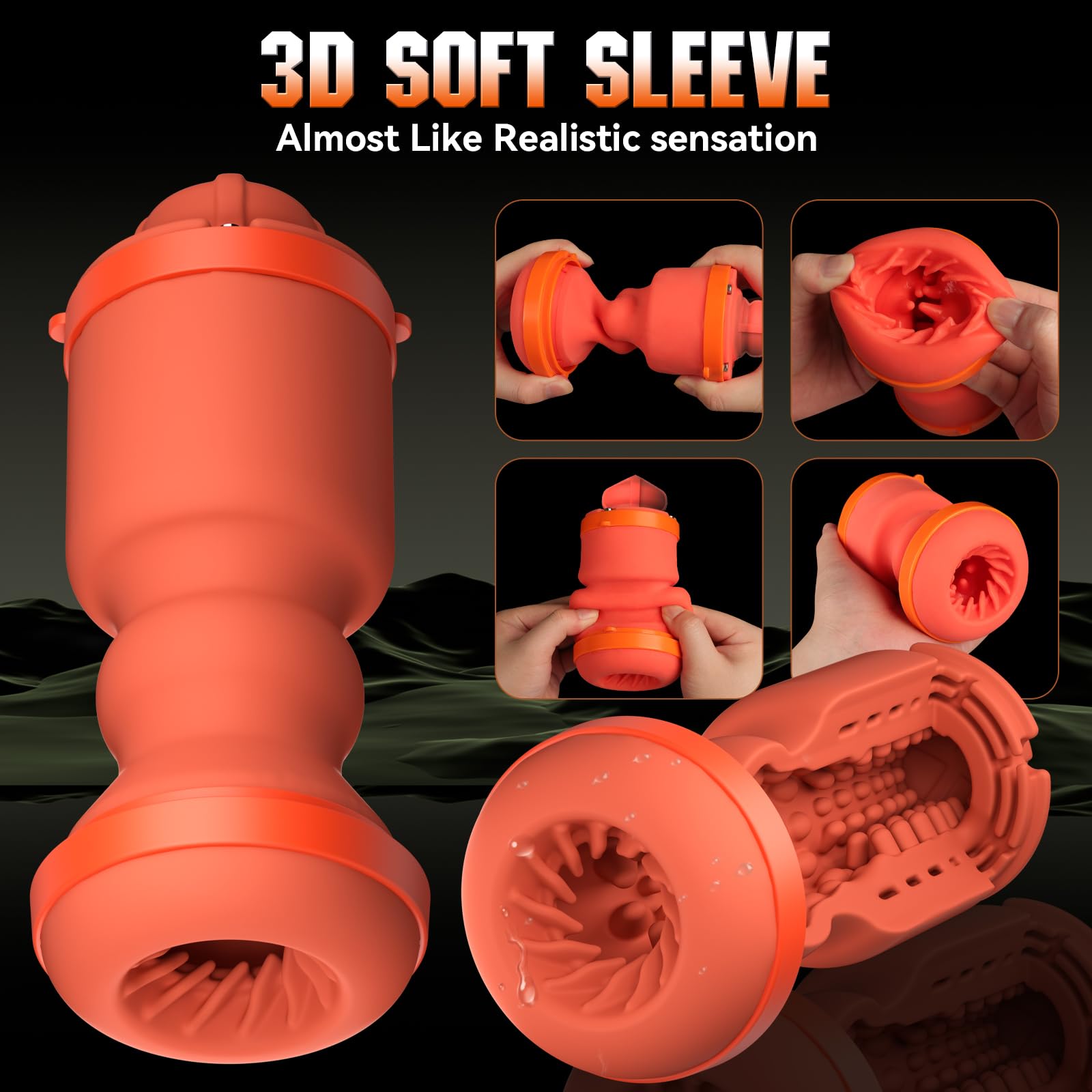 APP Control Heating Male Masturbator 9 Vibrating & Licking & Thrusting & Suck Modes Penis Pump