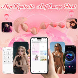 APP Controlled Vibrating Anal Plug-Realistic Dildo Vibrator Anal Beads Prostate Massager with 3 Motors and Multiple Vibration Modes