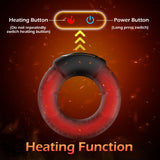 APP Controlled Vibrating Cock Ring, 9 Vibration Modes with Heating for Enhanced Stimulation