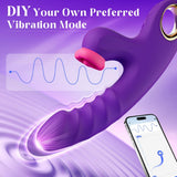APP Control with 9 Vibrations 9 Licking 5 Thrusting Vibrators Dildos Couples Female Sex Toy Vibrator