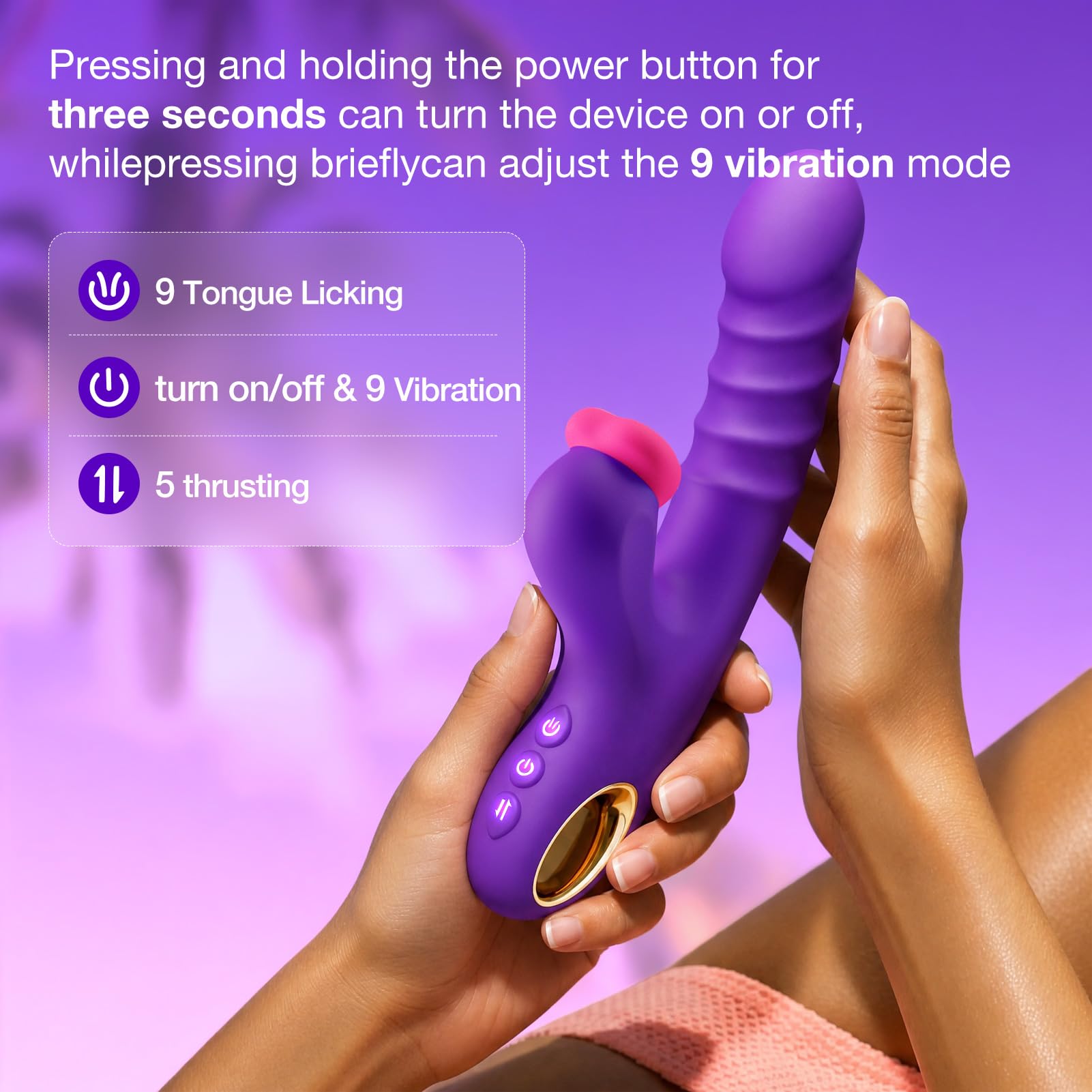APP Control with 9 Vibrations 9 Licking 5 Thrusting Vibrators Dildos Couples Female Sex Toy Vibrator