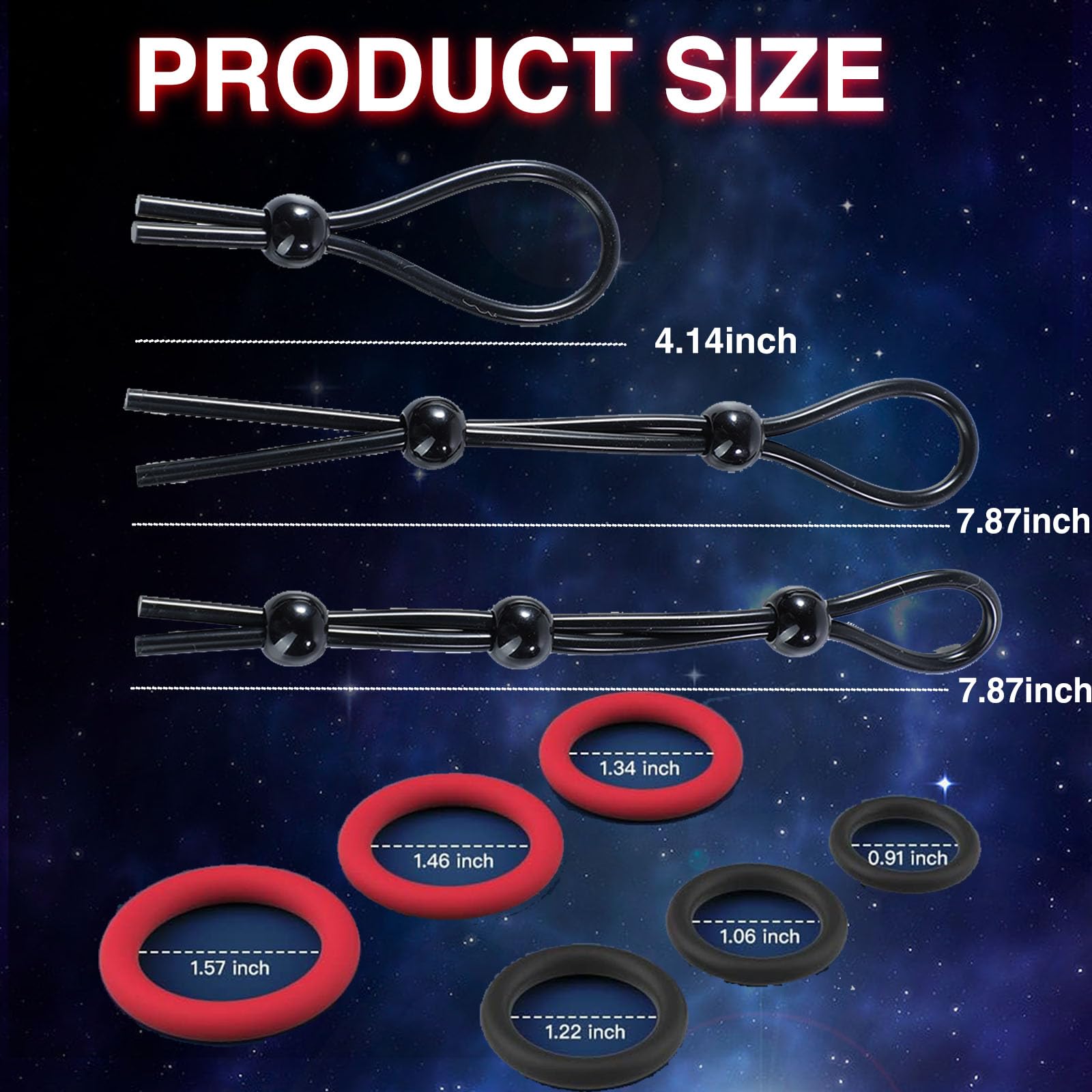 Adjustable Penis Ring Set Sex Toys for Men  9 PCS Silicone Cock Rings for Men Erection