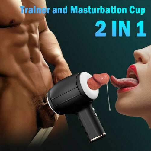 Aegis 8 Vibrating 5 Thrusting Handheld Masturbtor Male Sex Toys