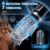 Amber - Double Egg Vibrators 5 Thrusting 7 Vibrating Oral Sex  Male Masturbation Cup