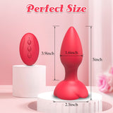 Anal Vibrators Vibrating Rose Butt Plug with 10 Modes Rose Base Silicone Rose Adult Toys