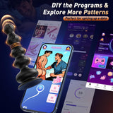 App Control 10 Vibrating Thrusting Anal Beads Prostate Massager Anal Plug Male Sex Toys
