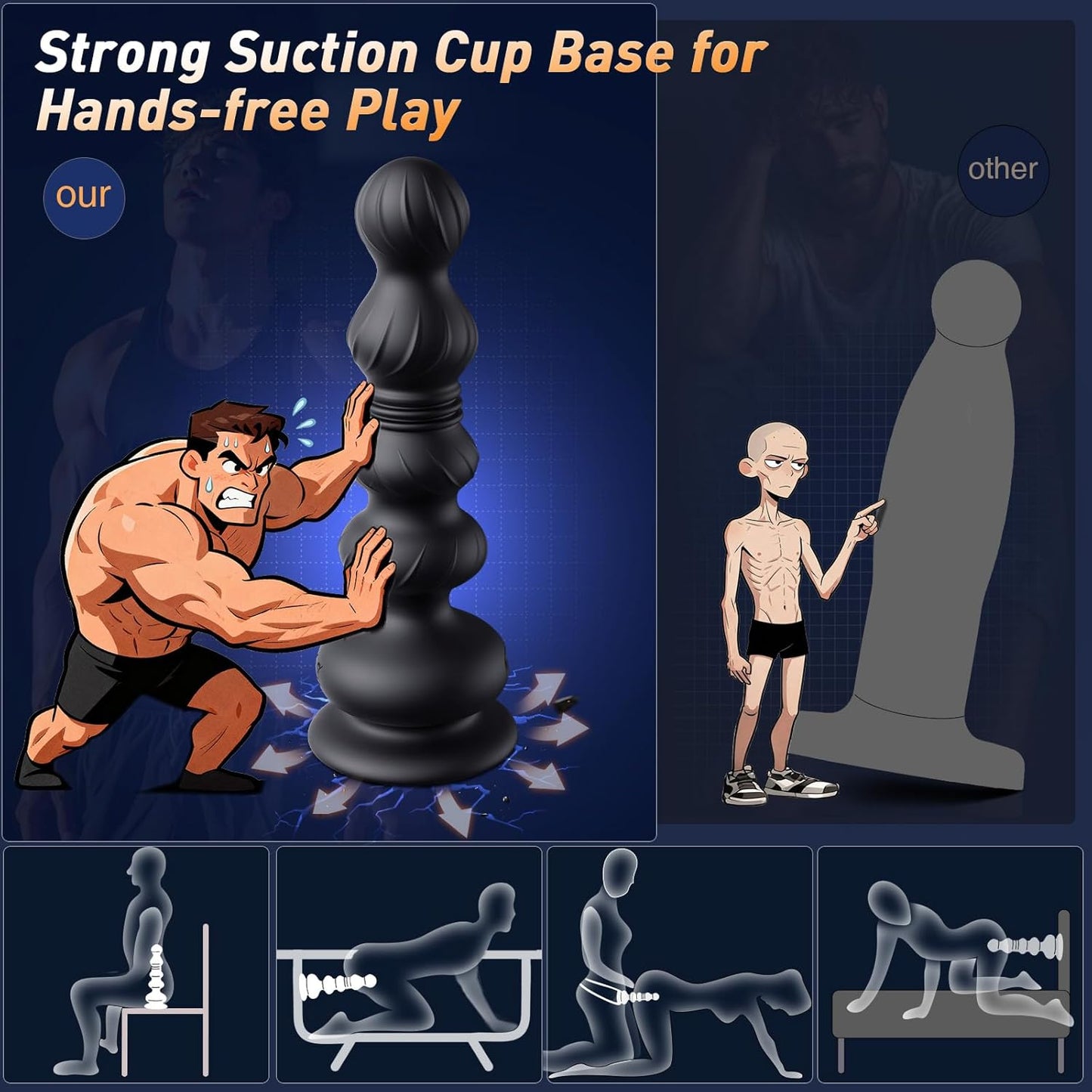 App Control 10 Vibrating Thrusting Anal Beads Prostate Massager Anal Plug Male Sex Toys