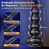 App Control 10 Vibrating Thrusting Anal Beads Prostate Massager Anal Plug Male Sex Toys