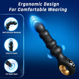 App Control 10 Vibrating Thrusting Anal Plug Thrusting Anal Beads Prostate Massager Male Sex Toys