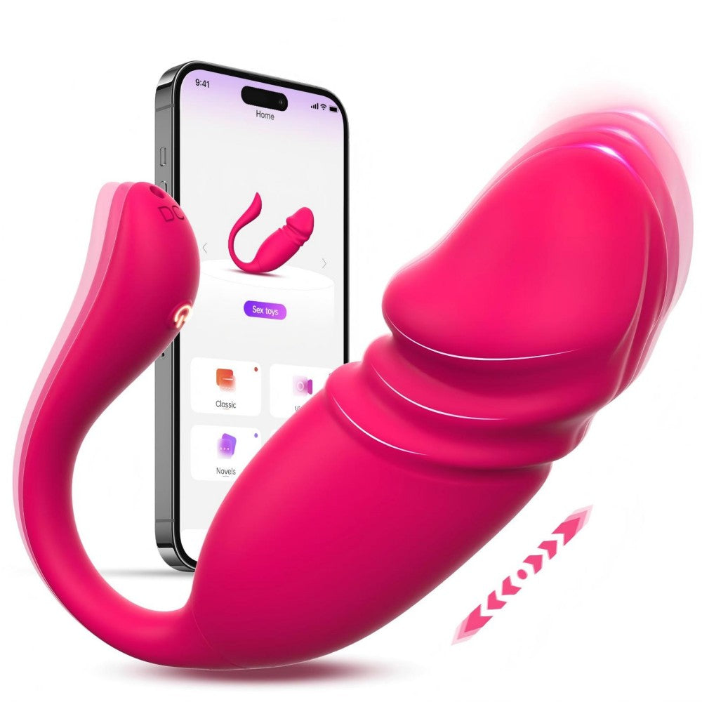 App Control G Spot Vibrators 9 Vibrations Modes Thrusting Dildo for Female and Couples Clitoral