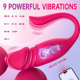 App Control G Spot Vibrators 9 Vibrations Modes Thrusting Dildo for Female and Couples Clitoral