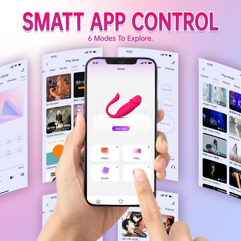 App Control G Spot Vibrators 9 Vibrations Modes Thrusting Dildo for Female and Couples Clitoral