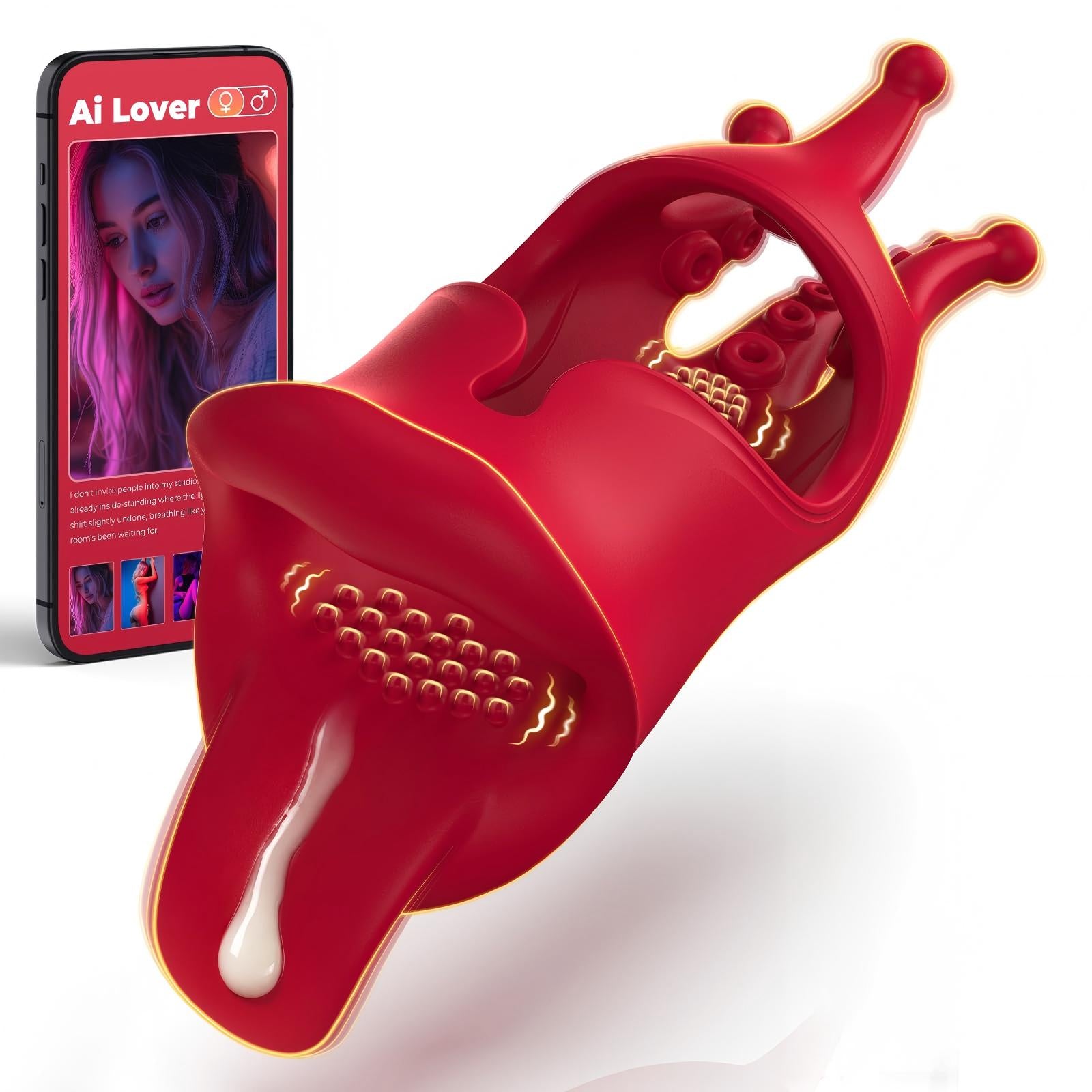 App Control & Dual Motor Penis Vibrator 10 Vibration Mods Blowjob Sex Machine