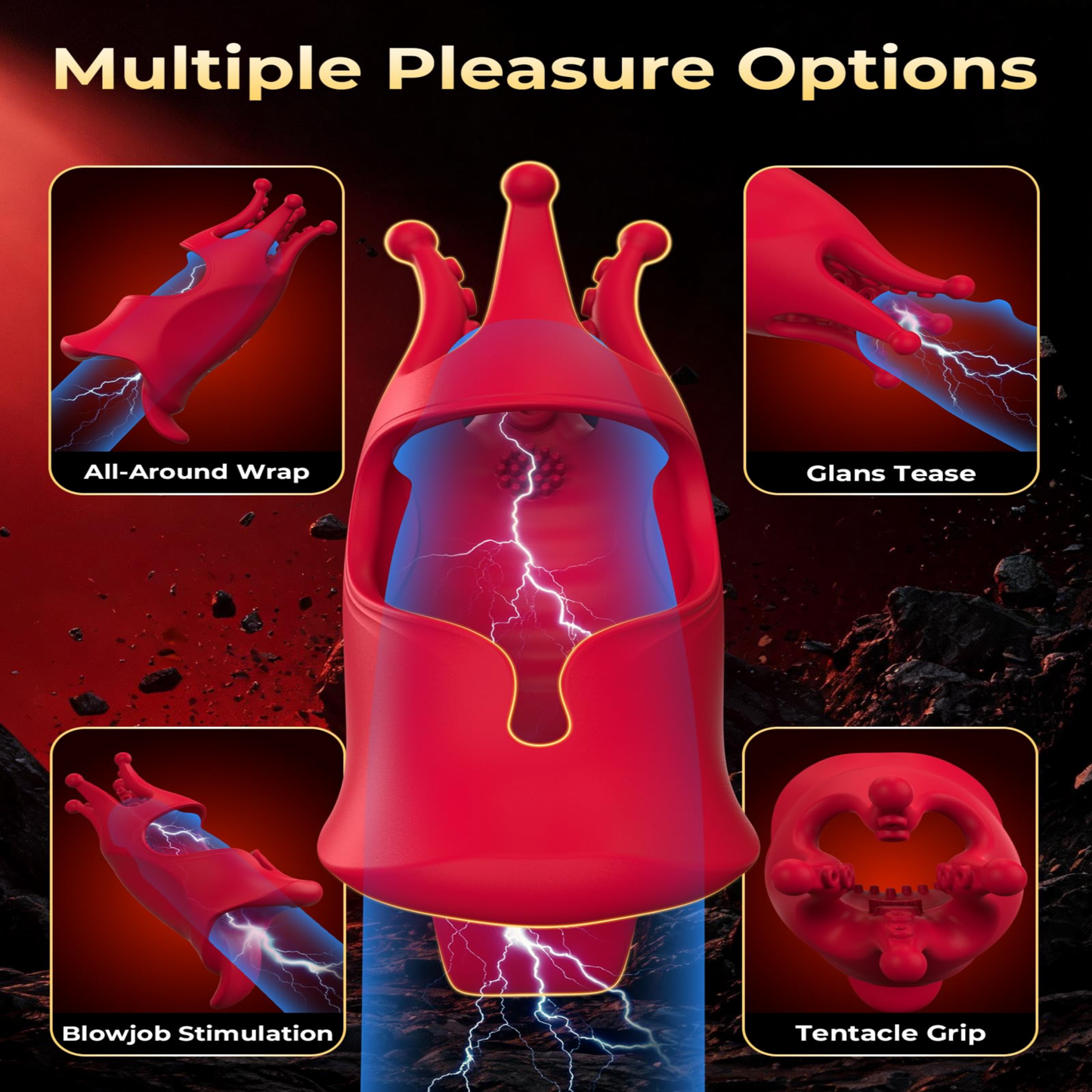 App Control & Dual Motor Penis Vibrator 10 Vibration Mods Blowjob Sex Machine