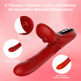 Benny Blaze – Klitoris leckender und stoßender Kaninchenvibrator, intelligente Heizvibratoren, Sexspielzeug für Frauen 