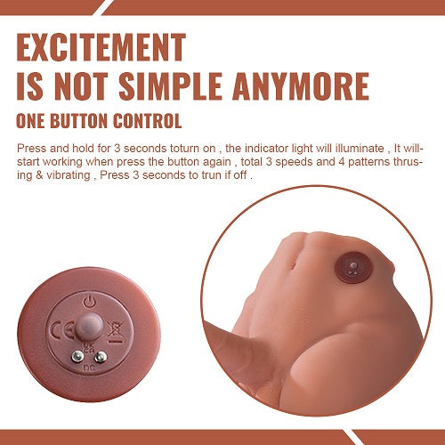 Bill 3 Speed 4 Frequency High Quality Thermoplastic TPR Material Dildo Butt【US Stock Available Only】