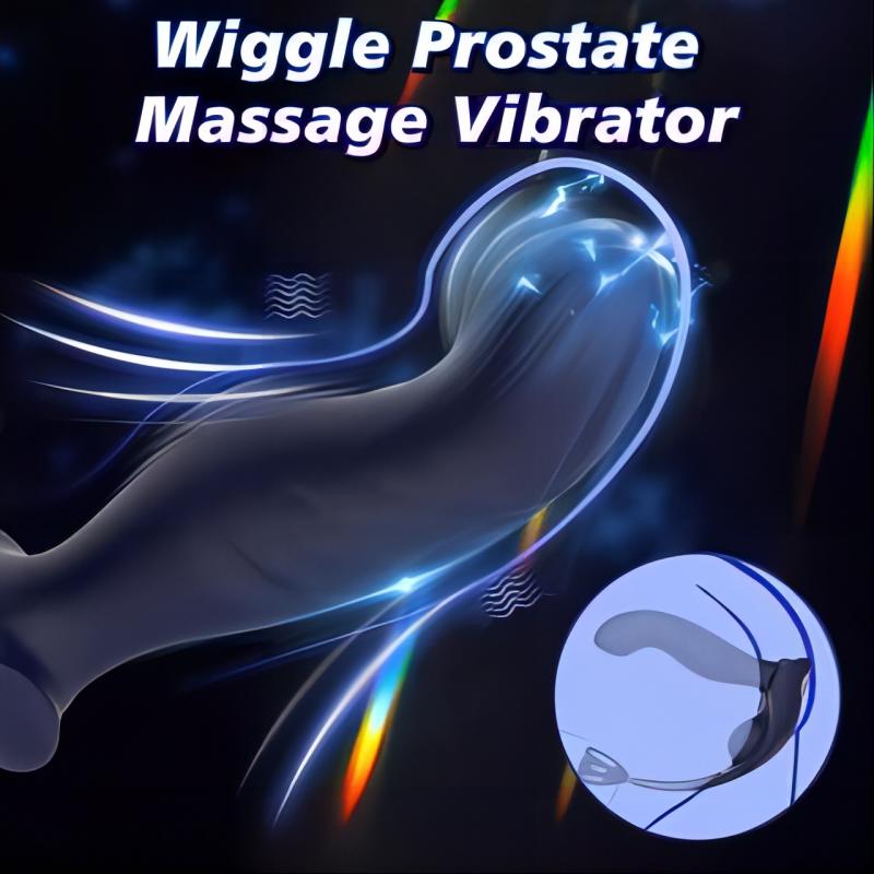 Blue Knight 12 Vibration Modes Remote Control Prostate Massager with Cock Ring