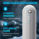 OMYSKY Bluetooth 10 Vibración Empuje Calefacción Stepless Ajustable Masturbador Masculino 