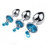 Butt Plug Christmas Gift 3Pcs BELL Jeweled for Anal Training